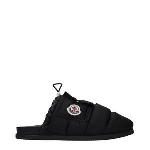 Moncler Black Fabric Women's Slippers